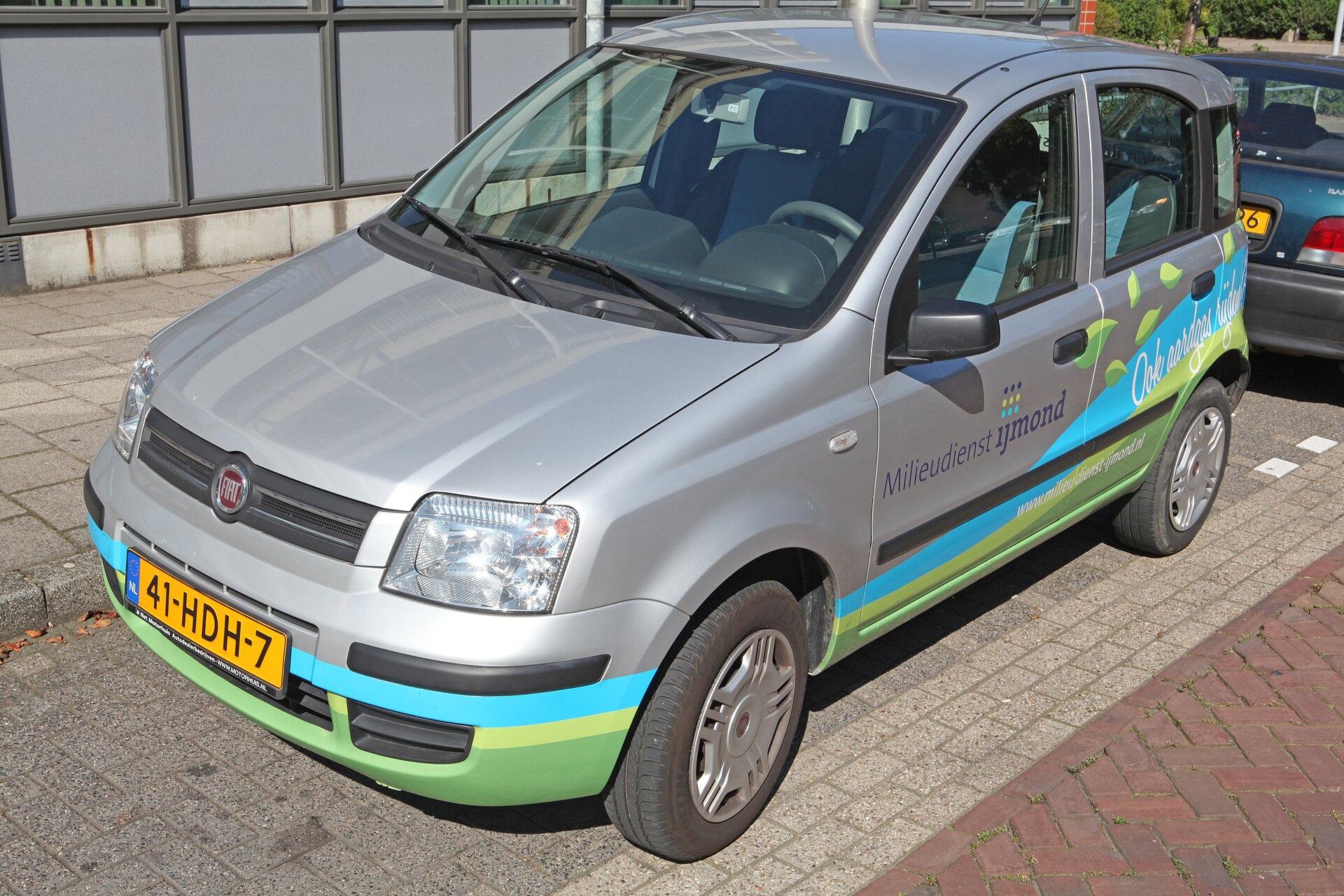 A car converted to run on compressed natural gas